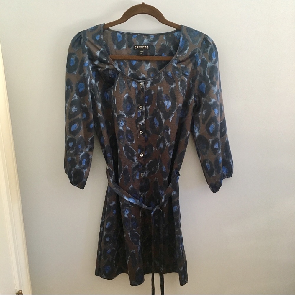 Express blue gray dress